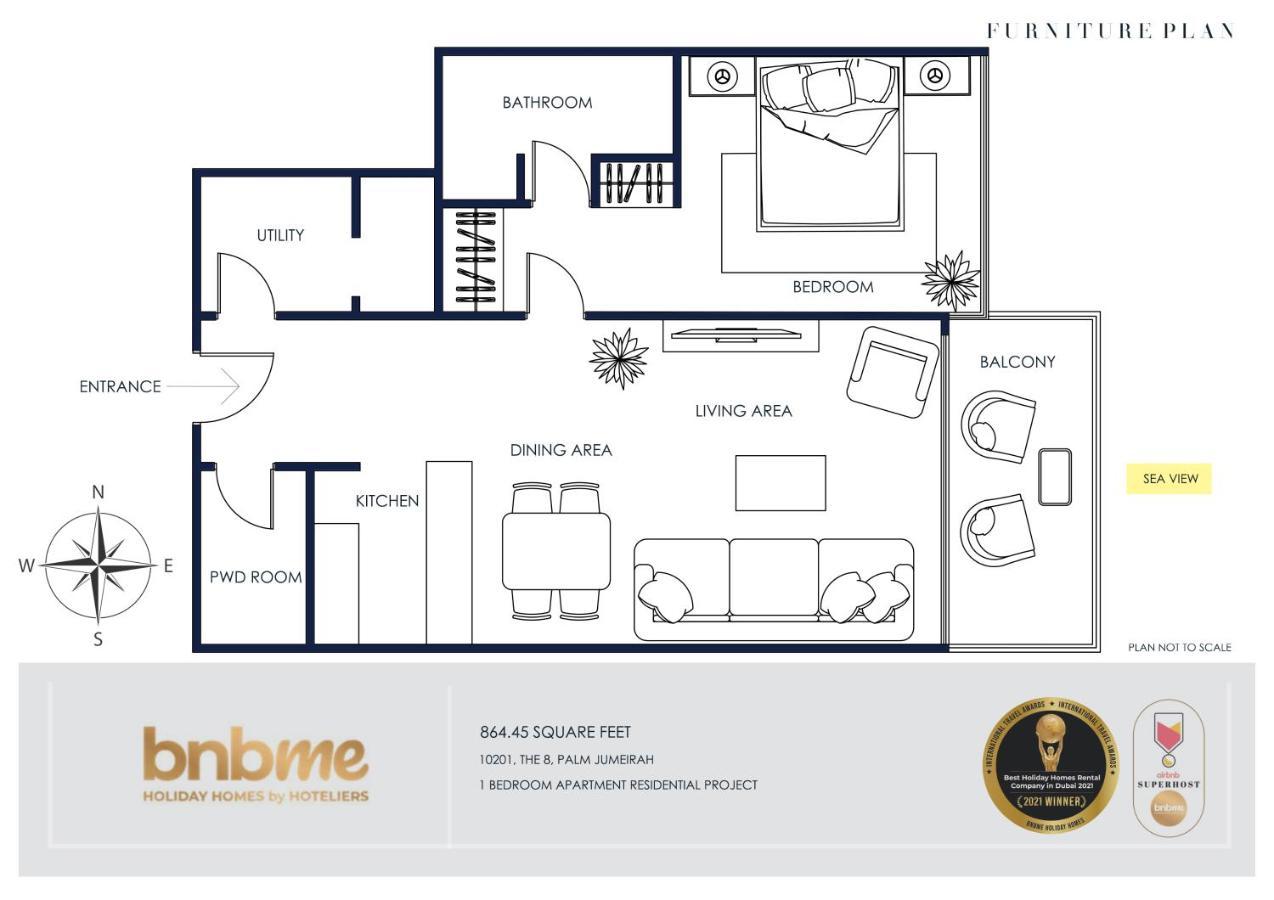 Bnbme - Th8 Palm Hotel Dubaj Kültér fotó